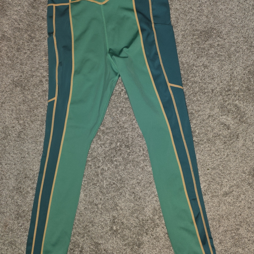 Green and Gold Athletic Leggings